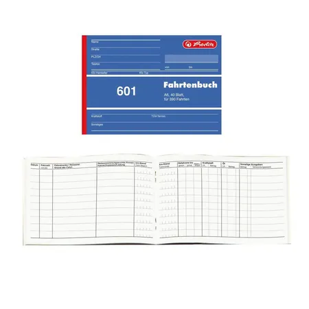 Herlitz Fahrtenbuch, A6 quer, 40 Blatt