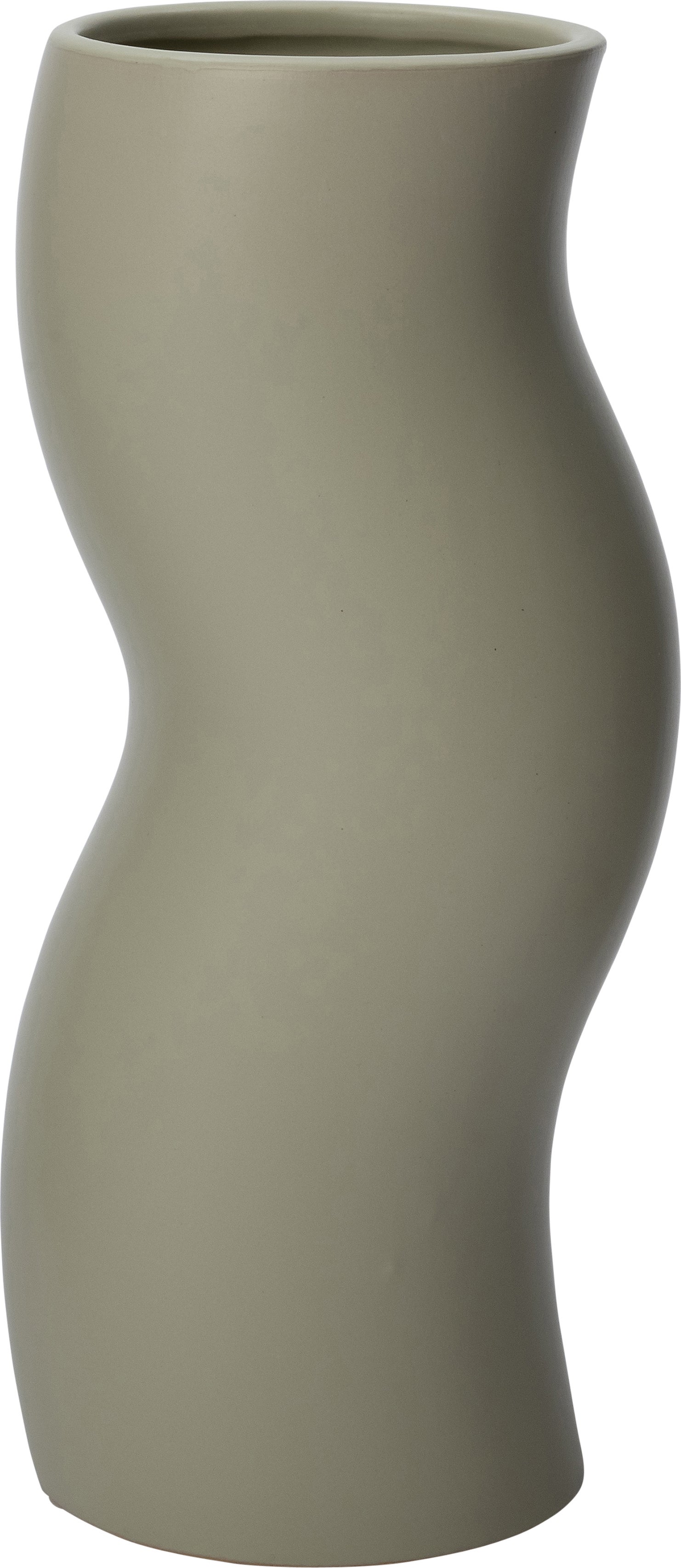 Intratuin vaas Lien grijs D 12 H 32 cm
