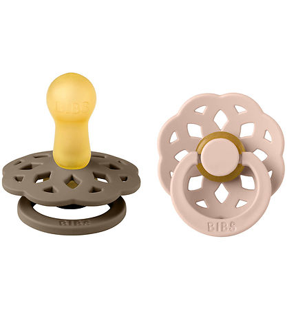 BIBS Böhmen Schnuller - 2er-Pack - Gr. 2 - Rund - Dark Oak/Blush