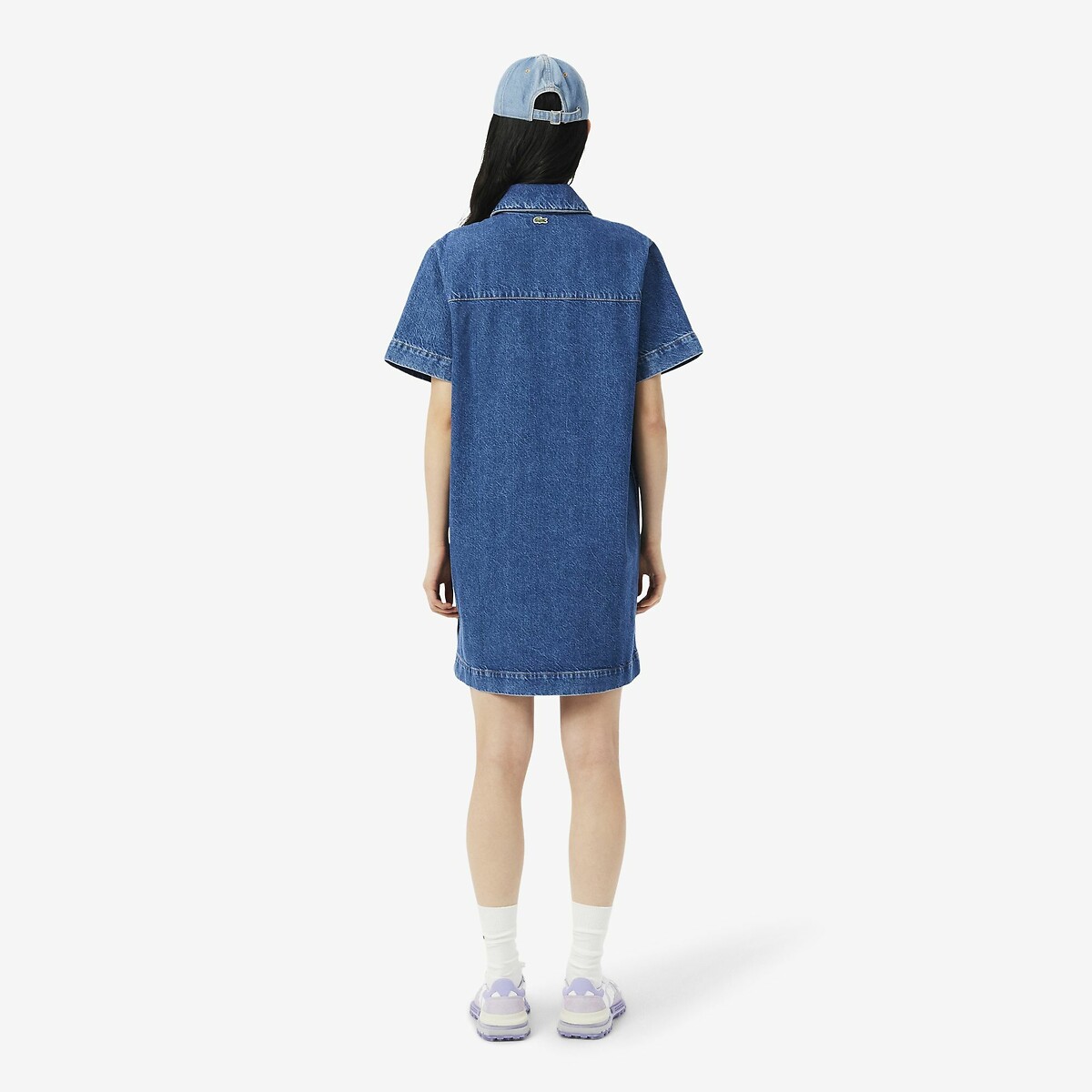 LACOSTE<br>Vestido curto de ganga
