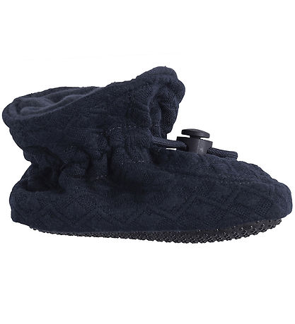 Melton Krabbelschuhe - Quilted - Marine
