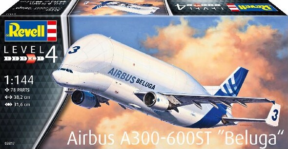 Revell - Airbus Beluga Fly Byggesæt - 1:144 - Level 4 - 03817