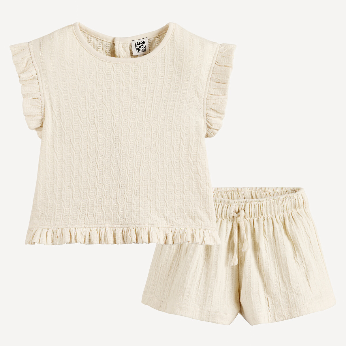 COLEÇÕES LA REDOUTE<br>Conjunto de top e shorts Katoenen