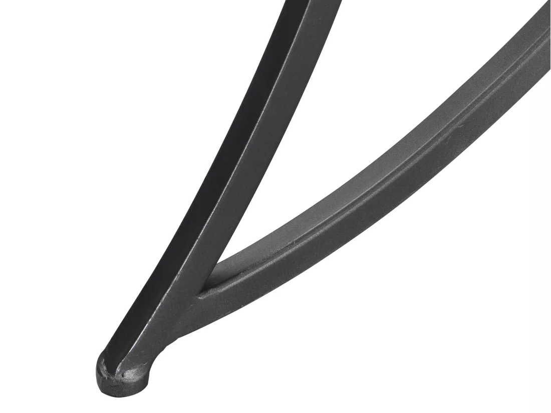 Console en MDF et métal - Naturel et noir - LOLANA