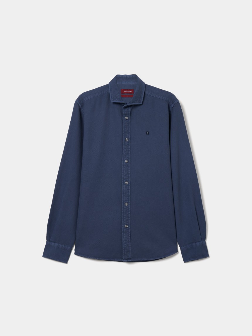 Camisa slim fit de algodão