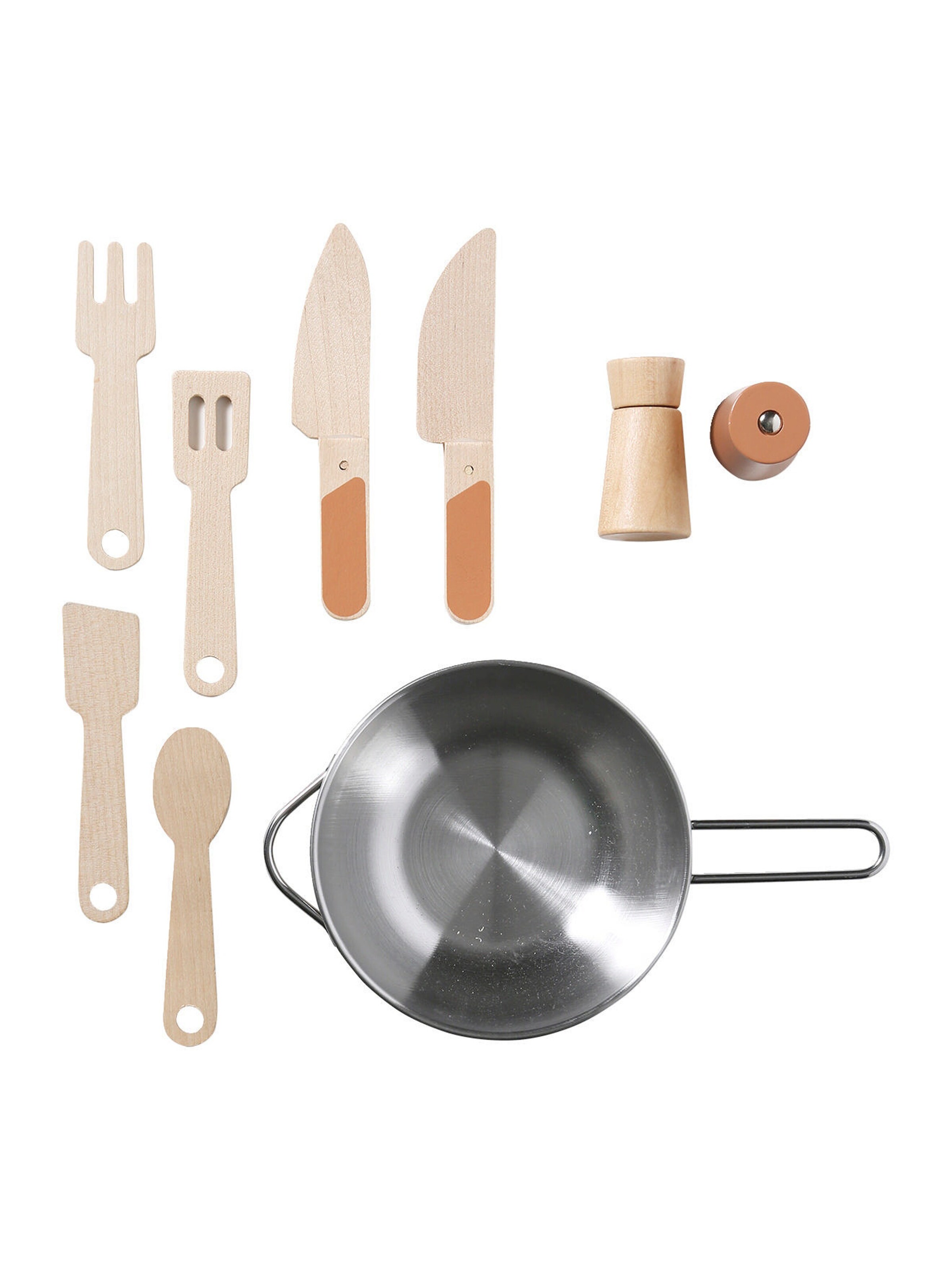 Vertbaudet Retro-Spielküche, Küche aus Holz FSC® karamel/natur mini retro