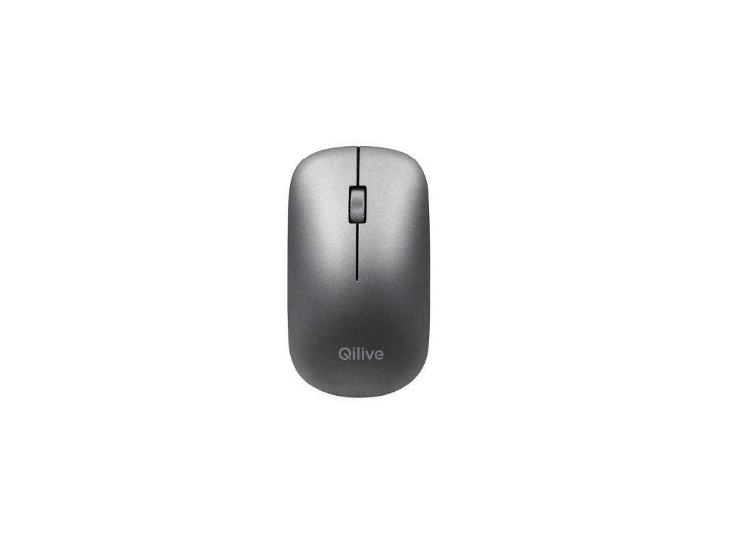 RATO SEM FIO QILIVE FLAT CINZA