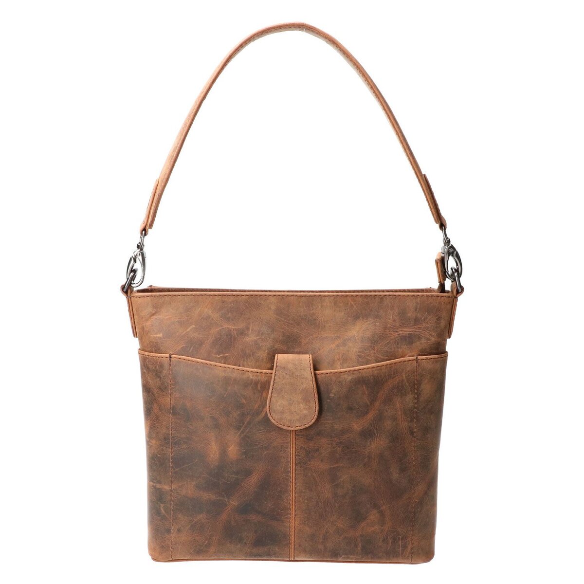 LD Lederwaren Hand/ Schoudertas Hunter Bruin