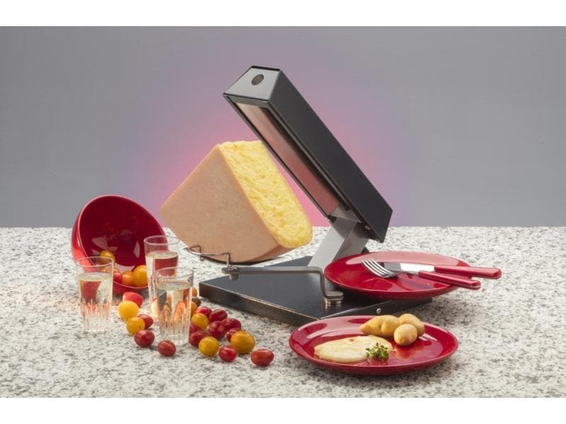 TTM Raclette-Gerät Party Schwarz Raclettegerät mit Käsehalterung