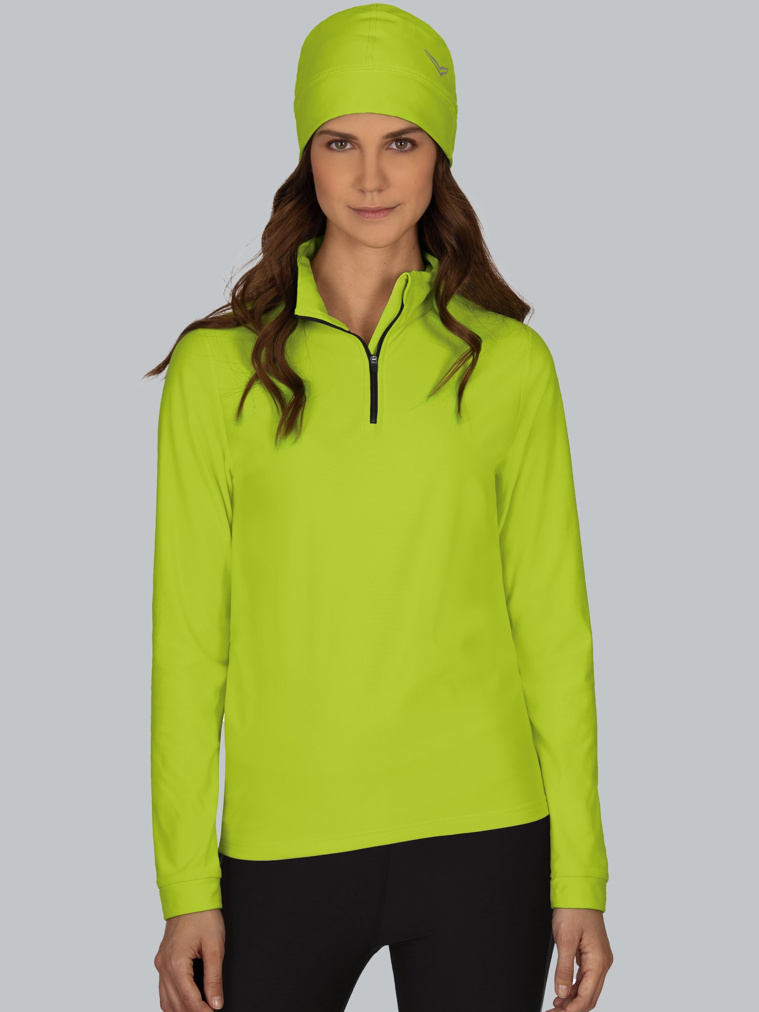 Langärmeliges Sportshirt mit Reißverschluss Lemon