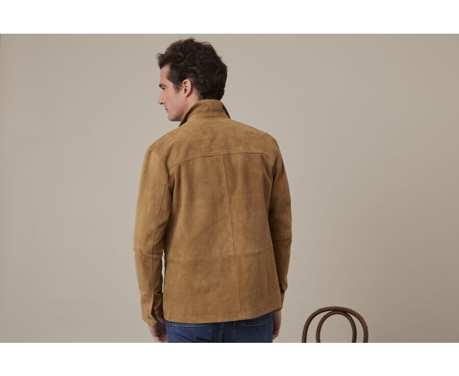 Veste en cuir daim homme Tabac - FAUSTIN