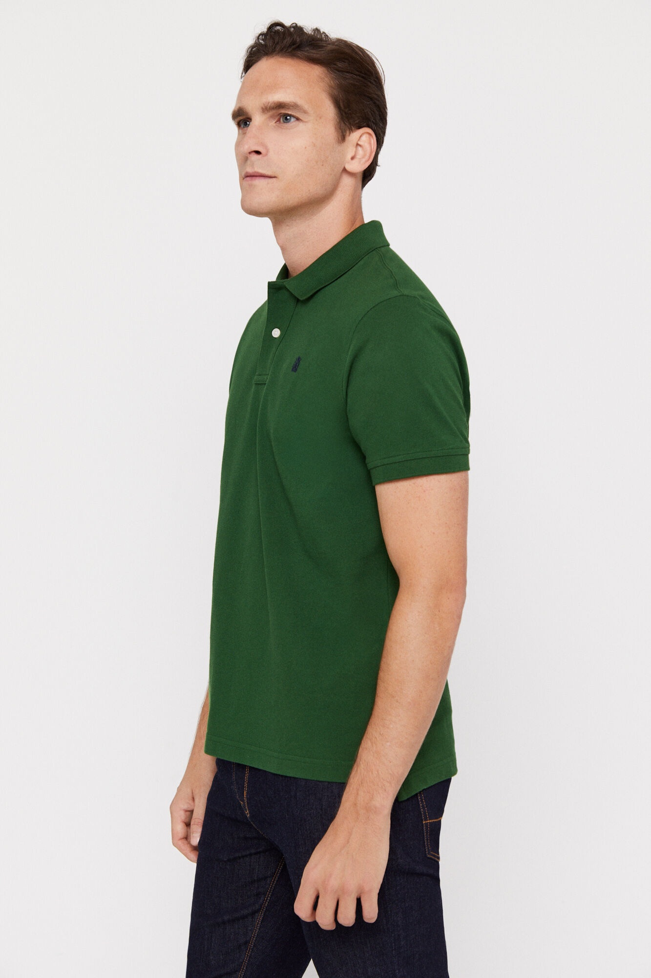 Polo piqué com logo - Verde