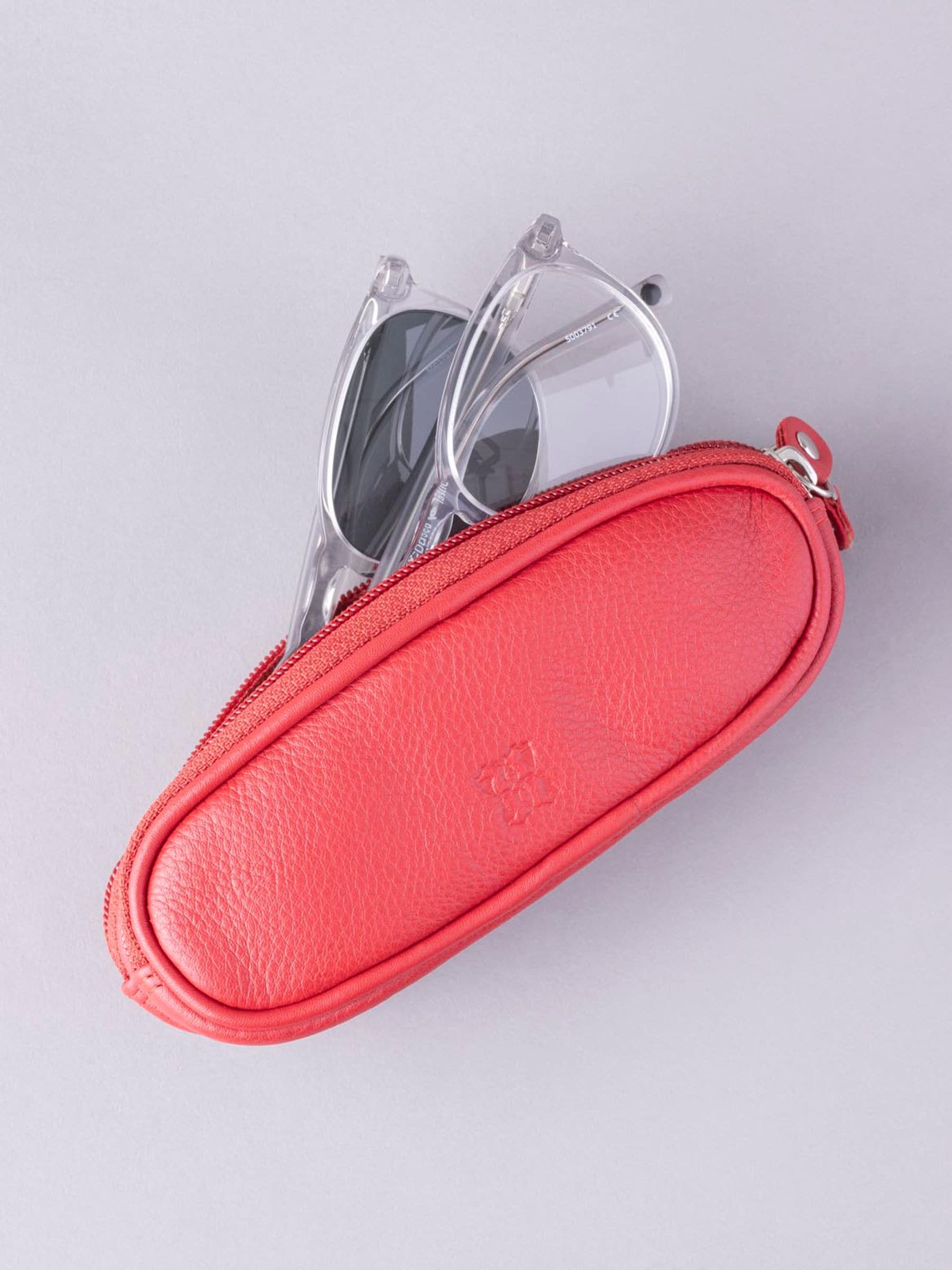 Rood - Lakeland Leather dubbele brillenkoker