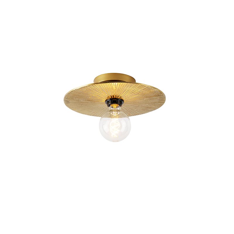 Oosterse plafondlamp goud rond - Konge