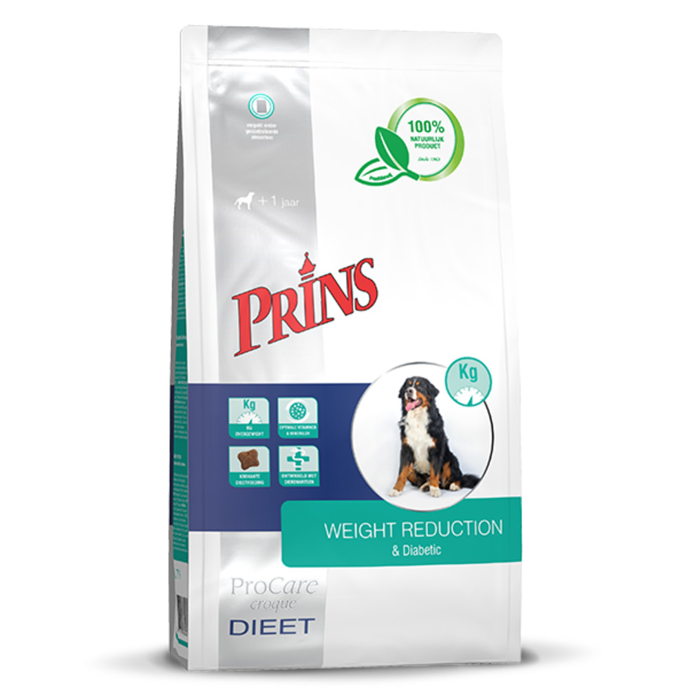 Prins ProCare Croque Veterinary Diet Weight Reduction & Diabetic Hondenvoer 10 kg