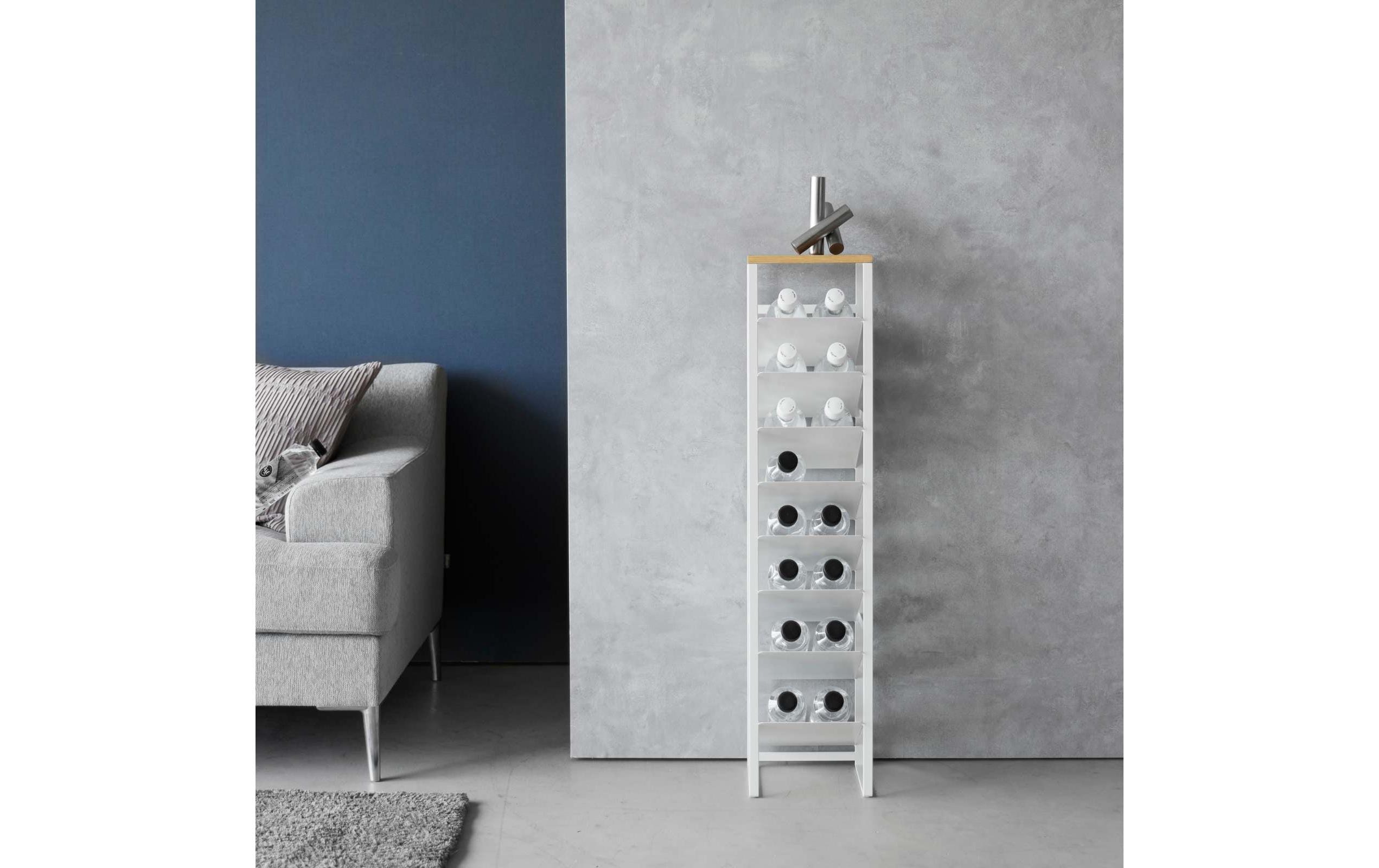 Flaschenregal Tower Weiss<br>8-stöckiges Flaschenregal