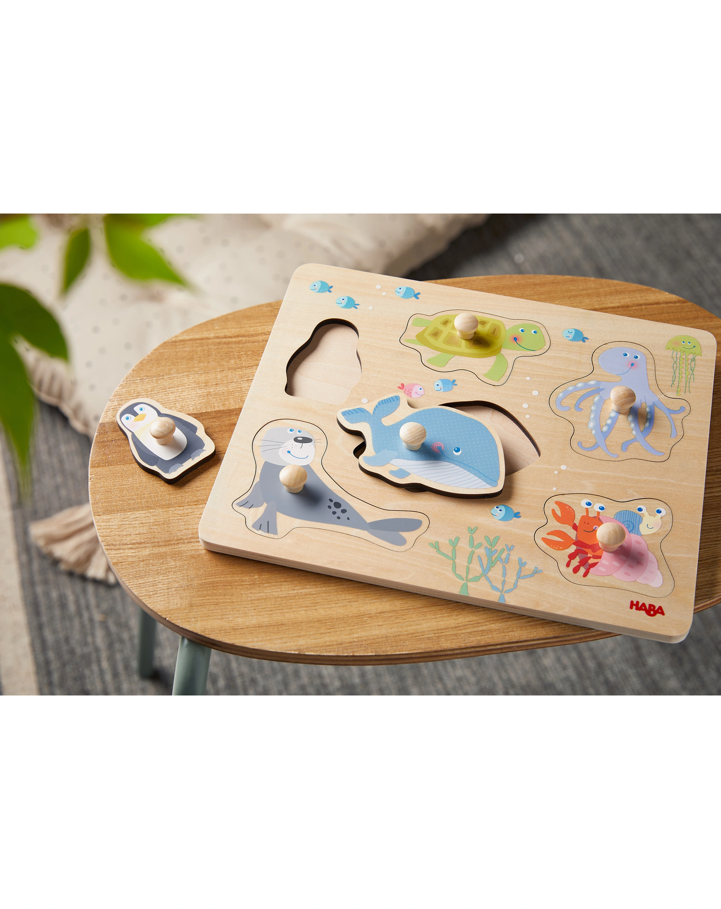 Holz-Greifpuzzle MEERESTIERE 7-teilig