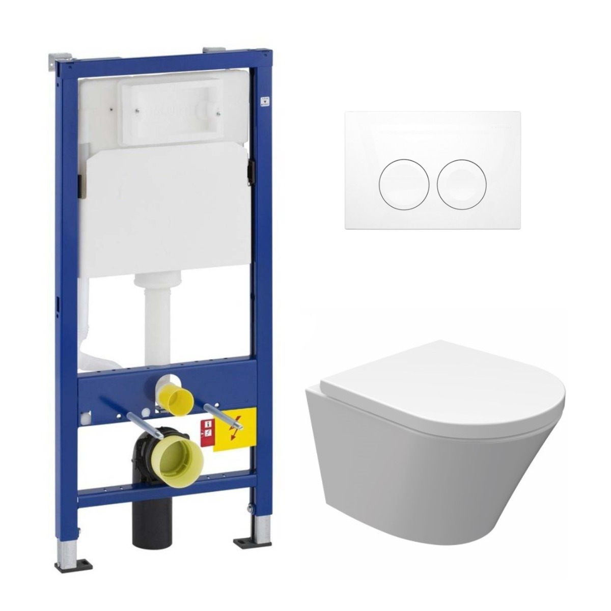 Geberit UP100 toiletset met Mueller Afesta Junior randloos toilet en softclose zitting