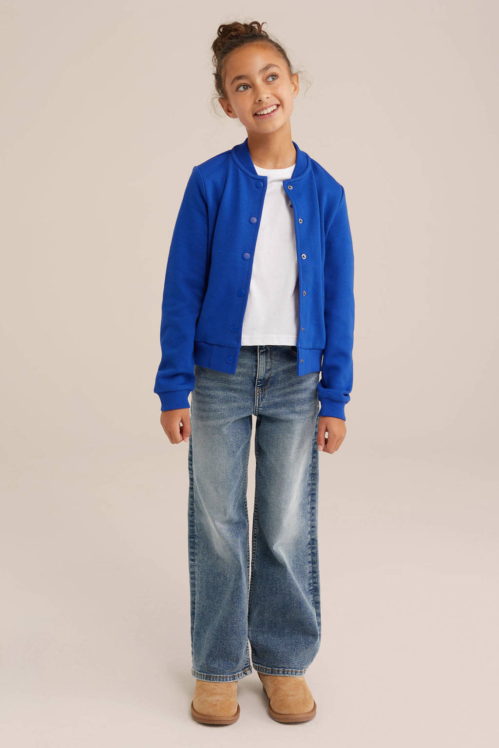 WE Fashion sweatvest blauw