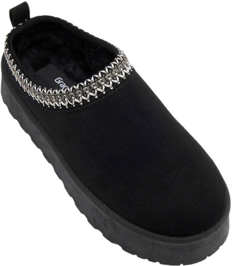 Graceland pantoffels zwart