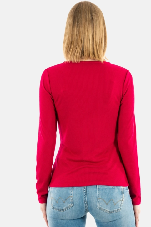 Tee shirt manches longues morgan tmilie fuchsia