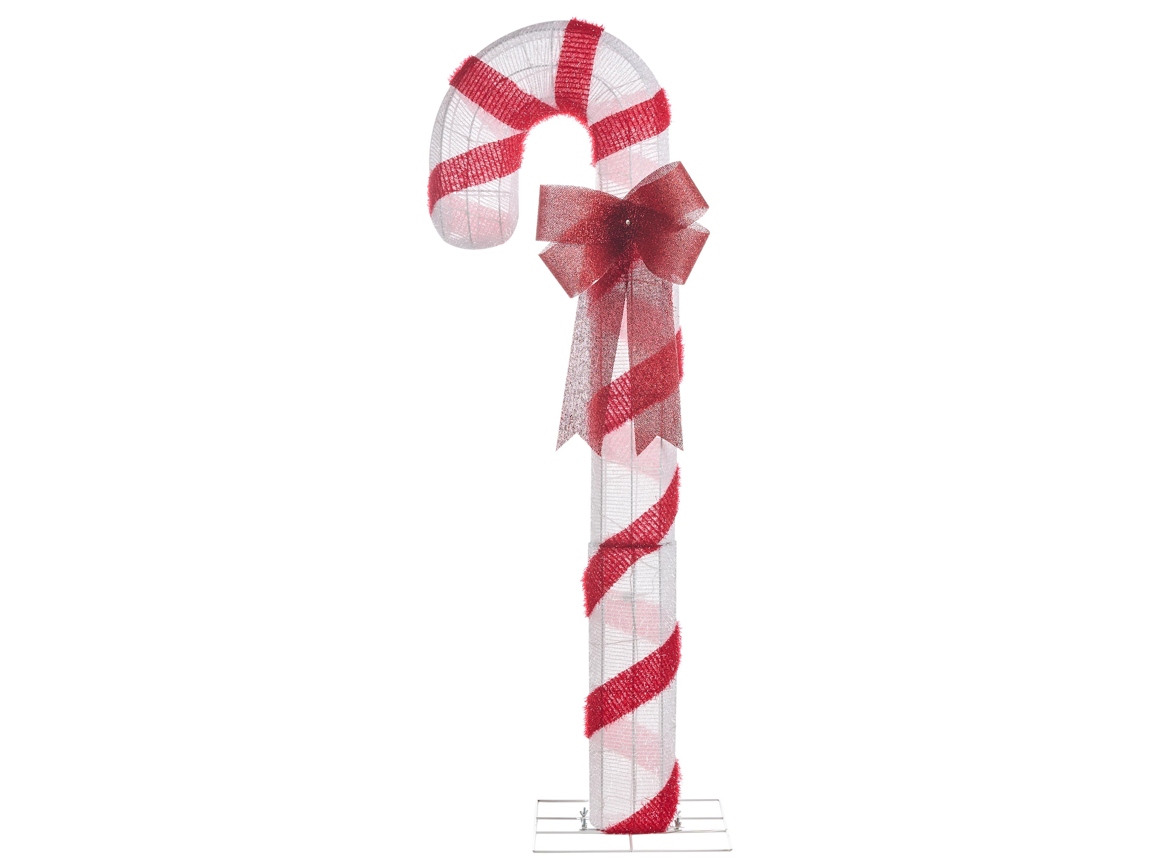 Buitendecoratie LED ALARNI Zuurstok 150 cm Rood