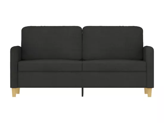 Canapé à 2 places Noir 140 cm Tissu