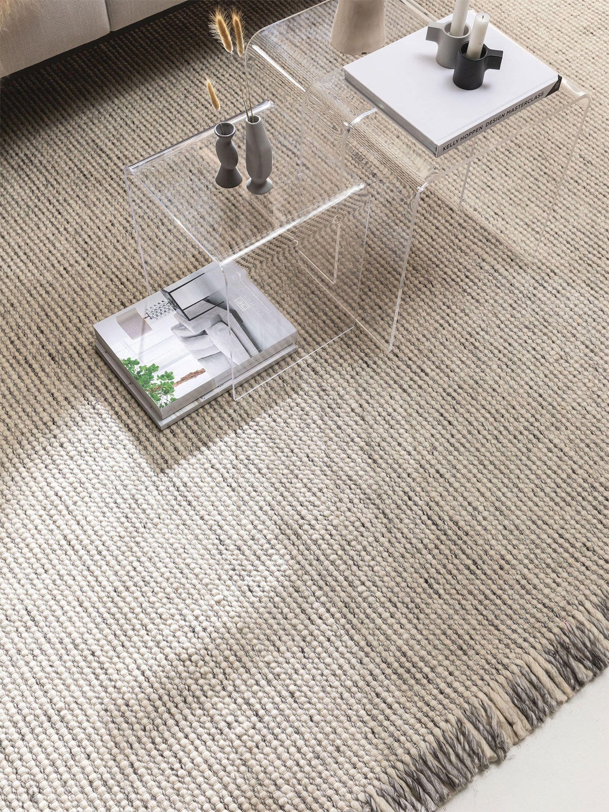 benuta pure Teppich MARY 120 x 170 cm ivory/hellgrau