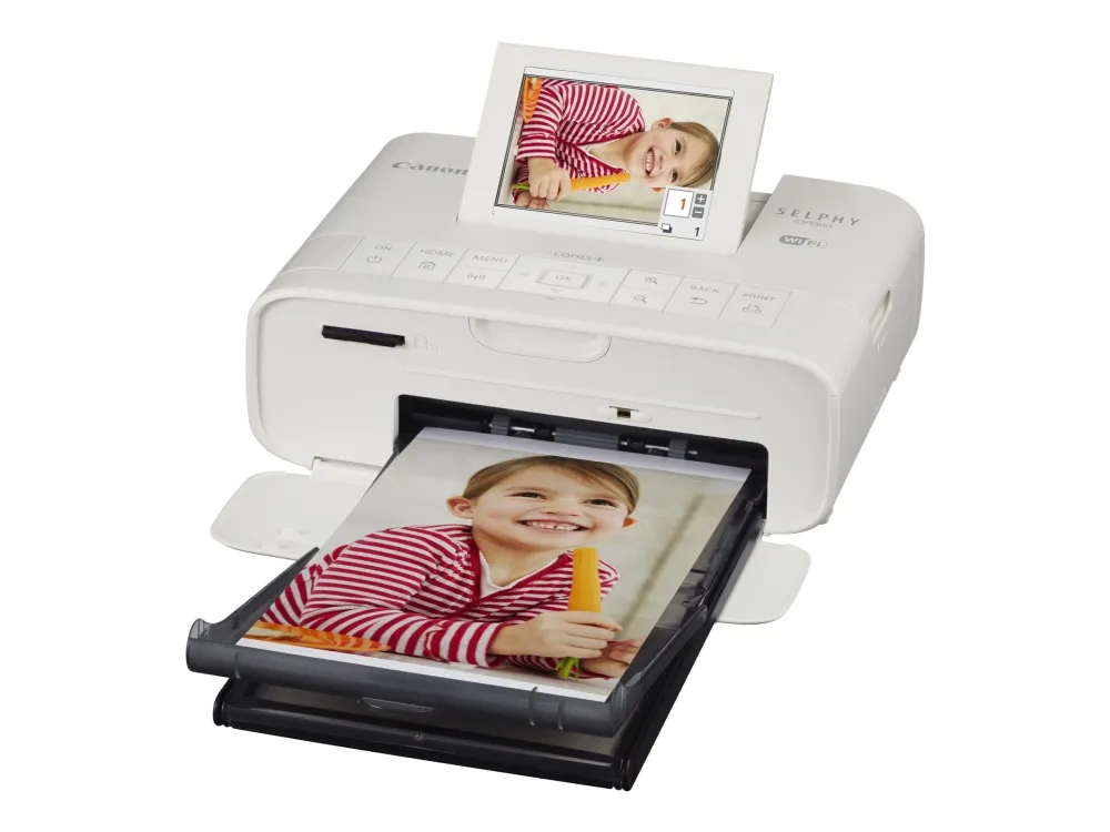 Canon SELPHY CP1300 - Printer - farve - farvesublimering - 148 x 100 mm op til 0.78 min./side (farve) - USB, USB vært, Wi-Fi - hvid