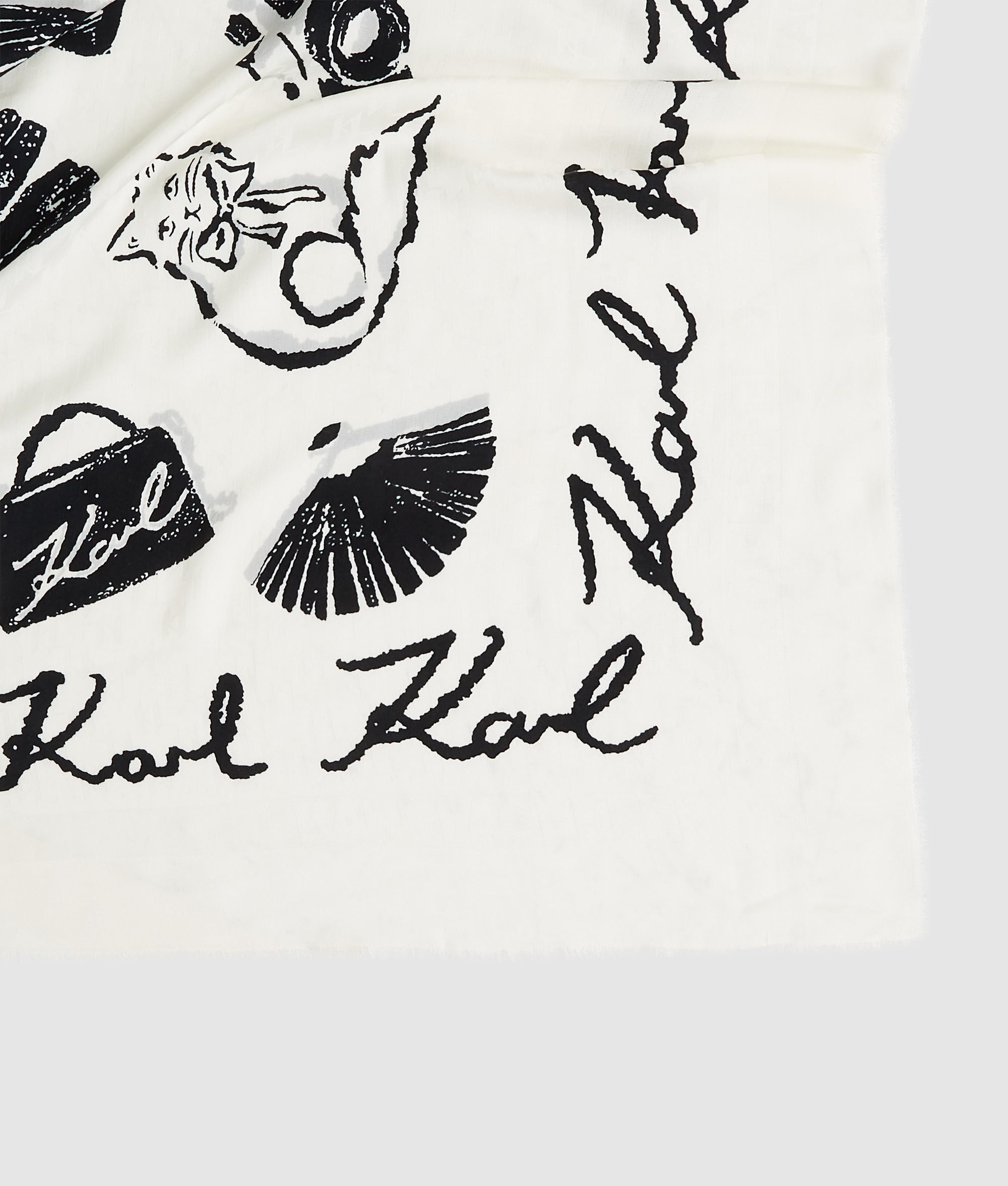 Sjaal met all-over K/Signature print