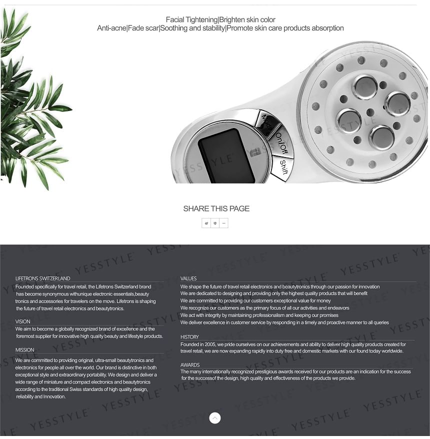 LIFETRONS - Fotonengezichtslift met microstroom
