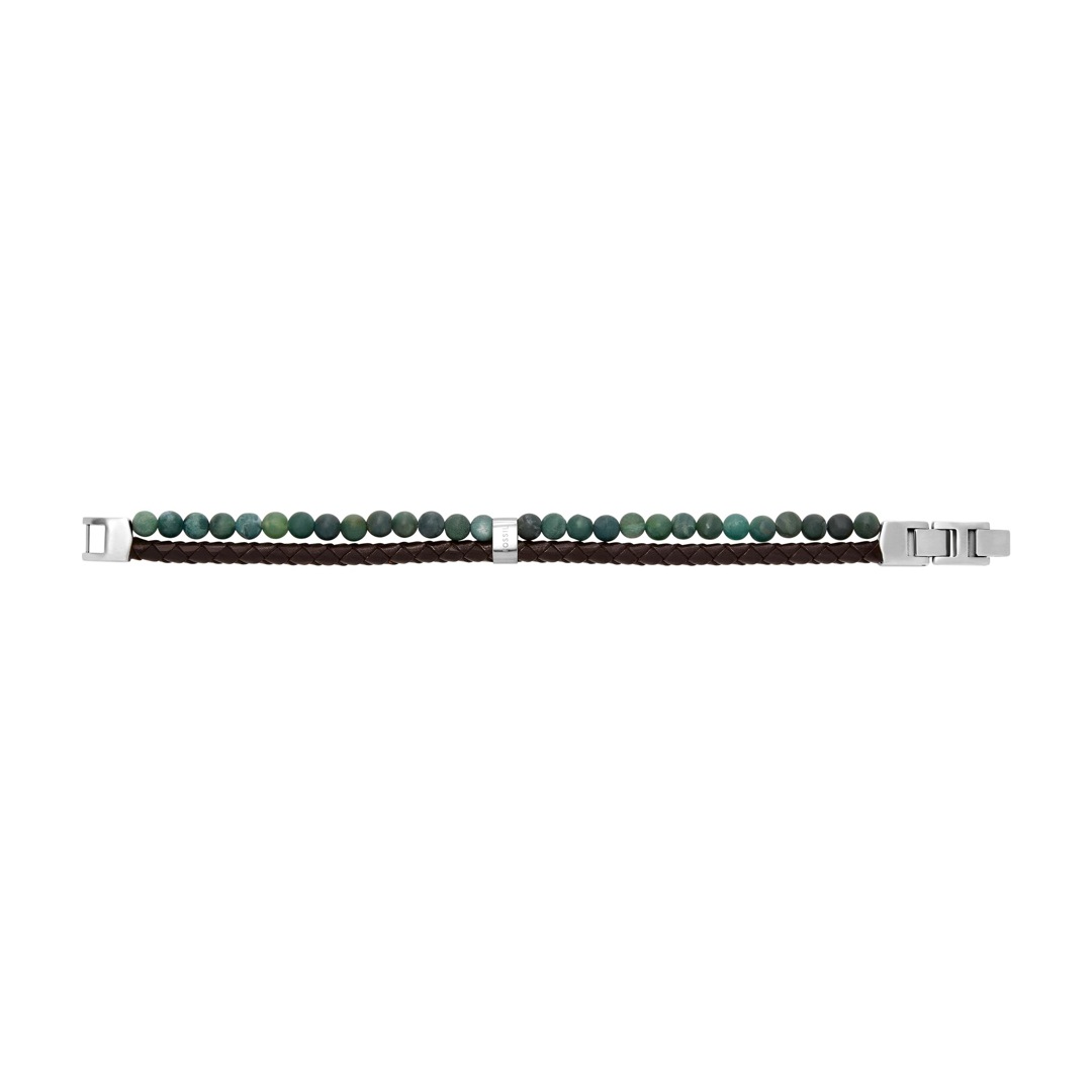Fossil Armband Beads Multi Strand Türkis / Braun