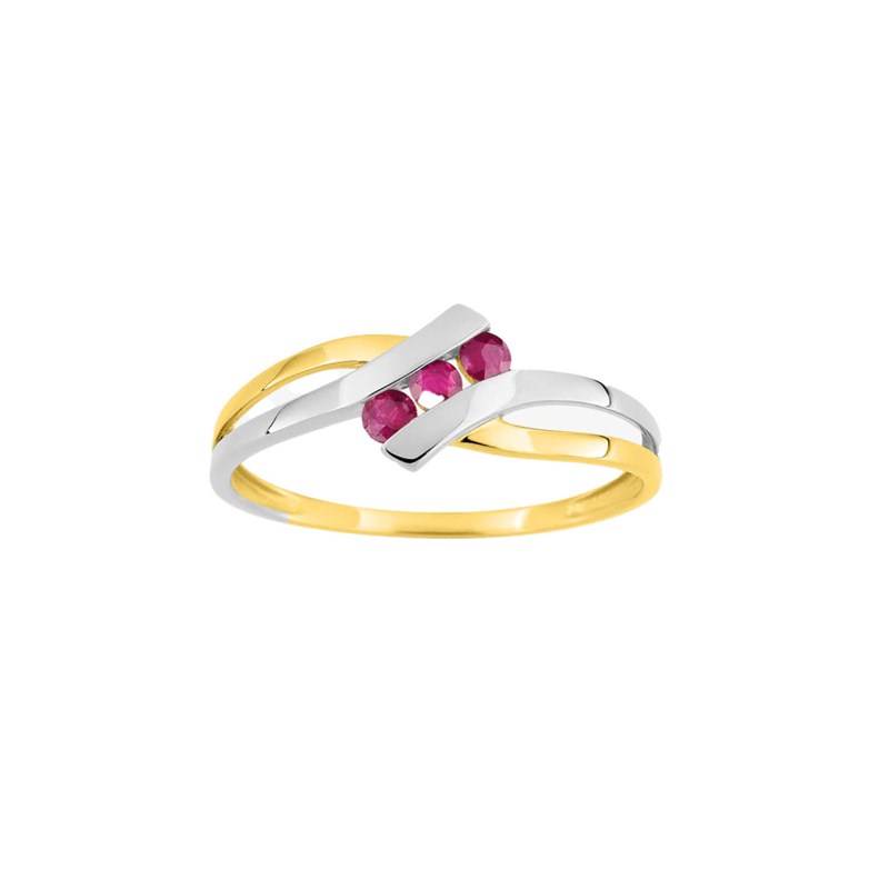 Bague femme - Rubis - Or 9 Carats