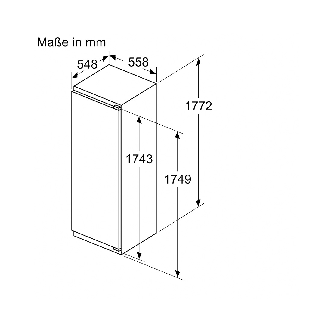 Siemens KI81RADD0H Einbau Kühlschrank 310 Liter