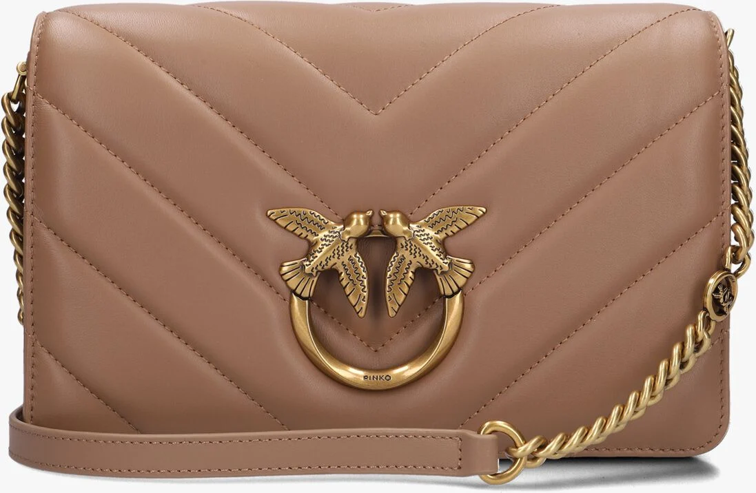 PINKO beige pinko handtas love click classic sheep