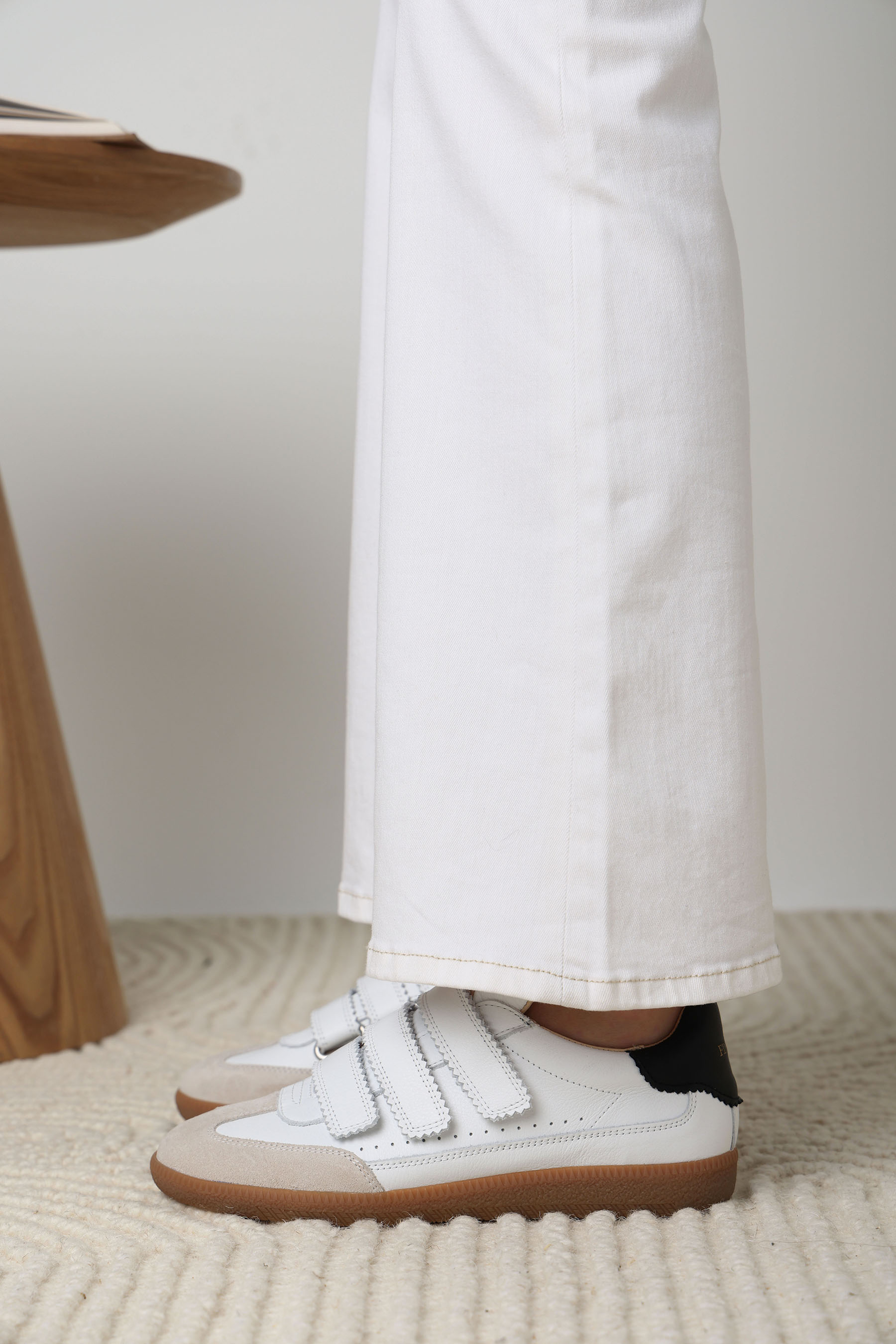 PEARL VALENCIA Sneaker leather White/Black
