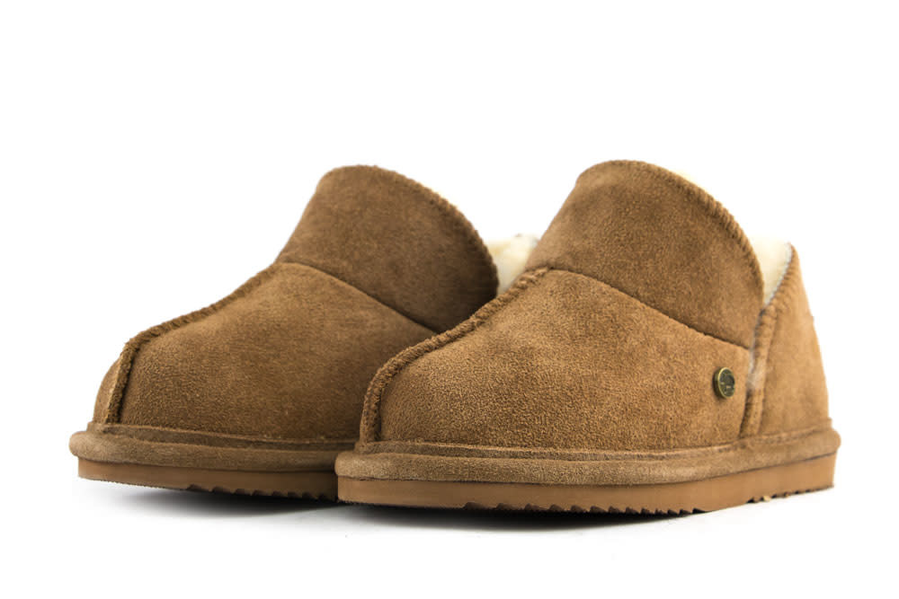 Warmbat Pantoffels Willow Kids Cognac Suede