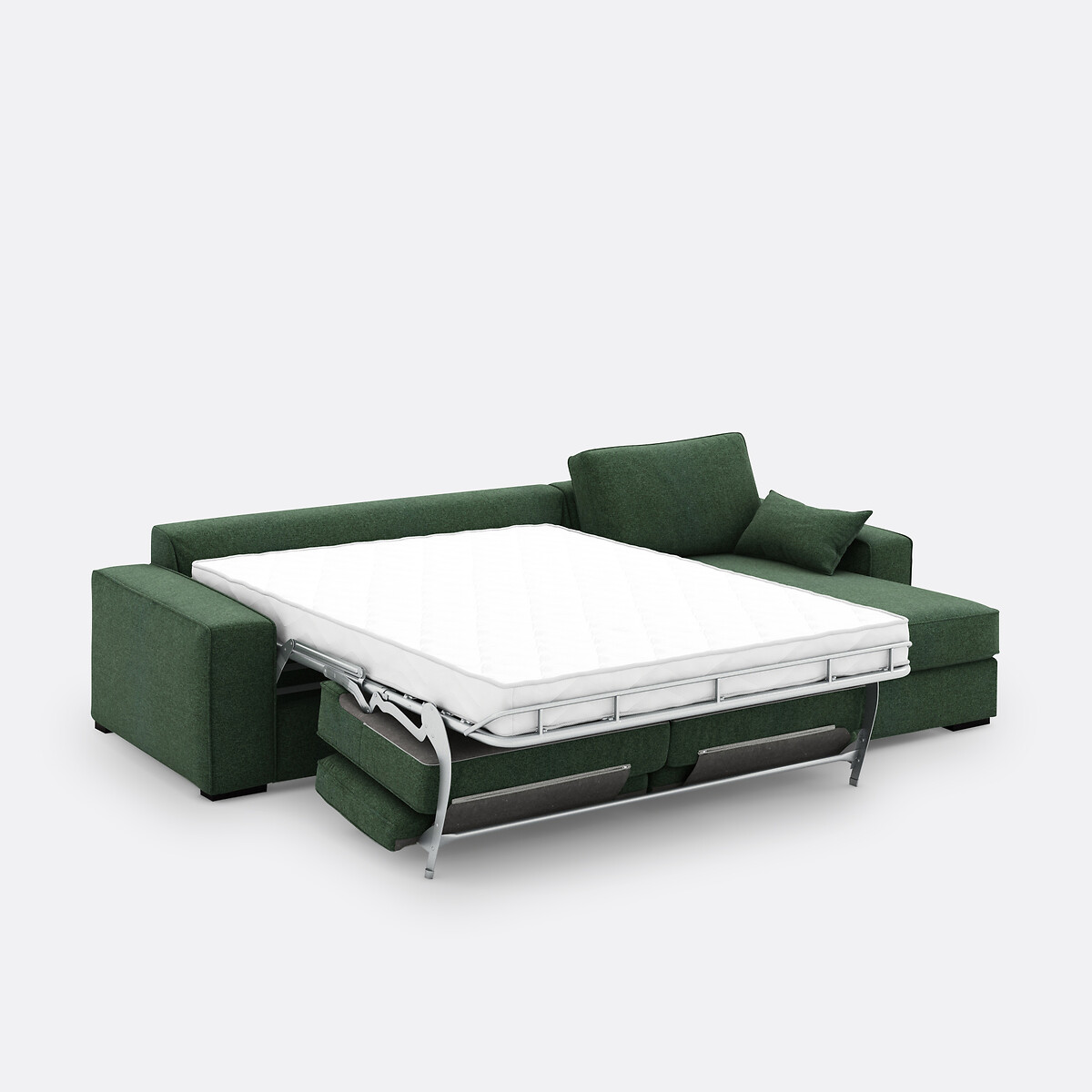 LA REDOUTE INTERIORS<br>Sofá-cama de canto em tecido texturizado, espuma, Cecilia