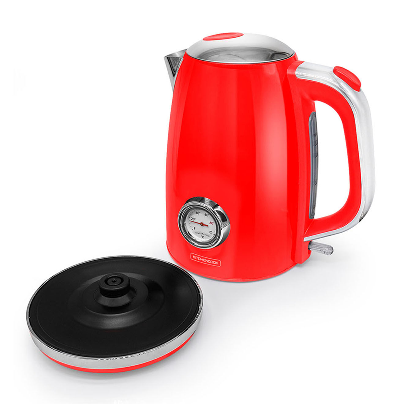 Kitchencook Bouilloire Style rétro rouge - 60.5x23x53 cm