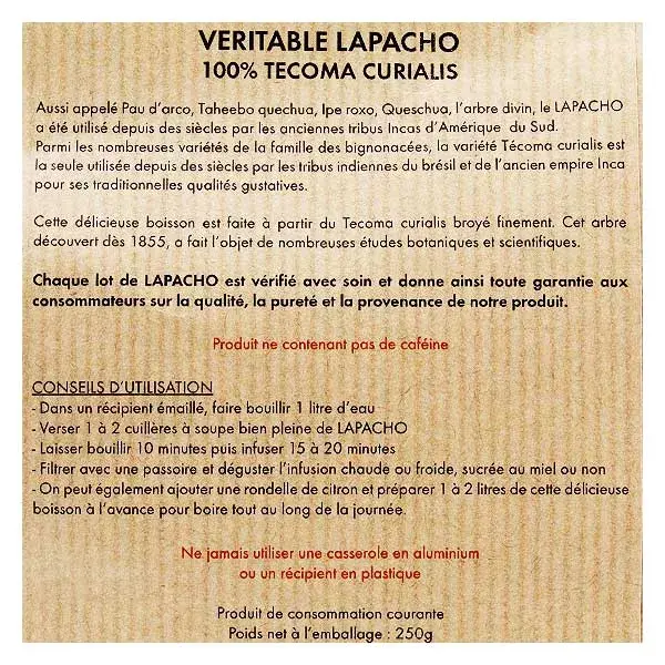 Vit'all+ Lapacho Écorce 250g