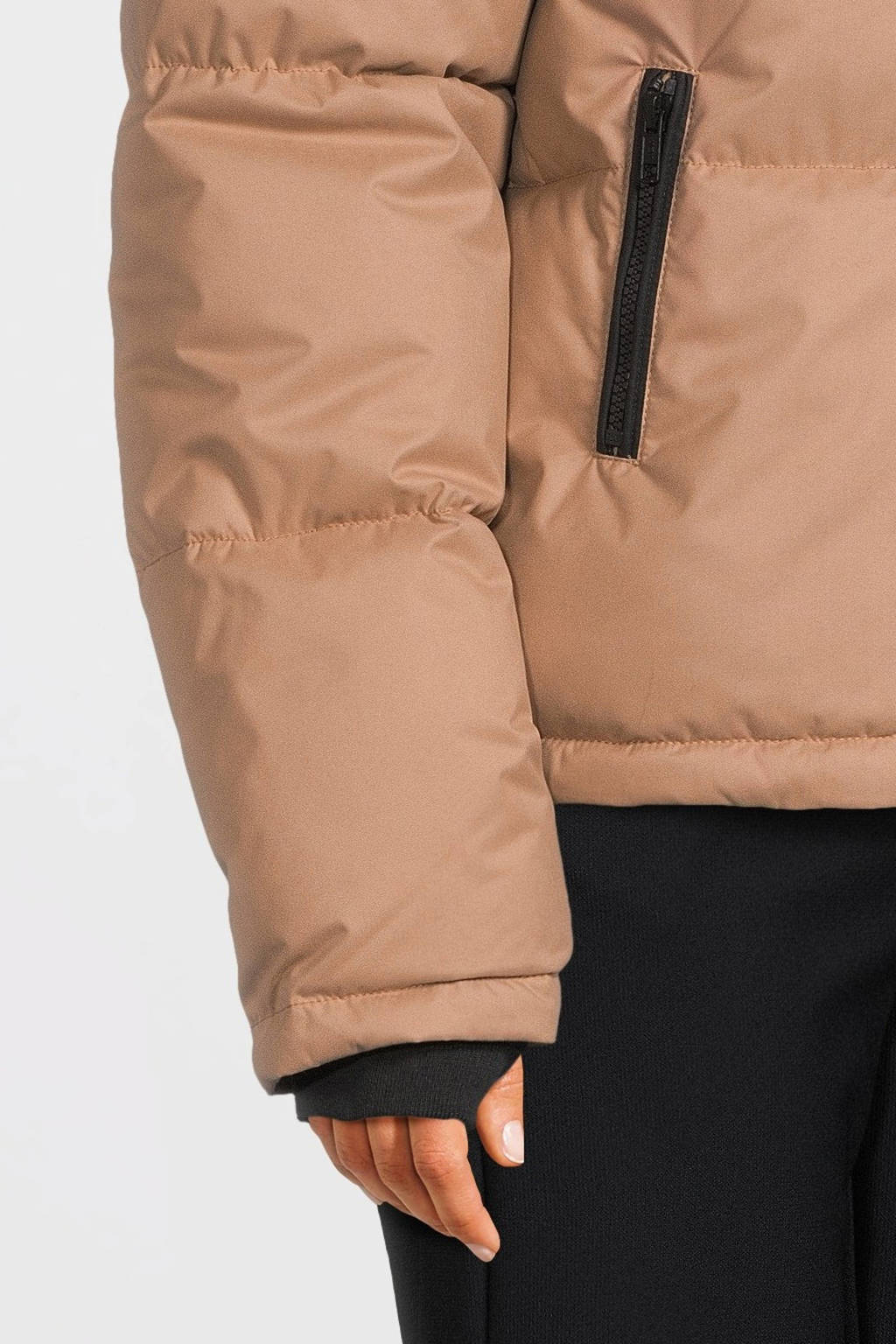 LOOXS gewatteerde jas beige/zwart