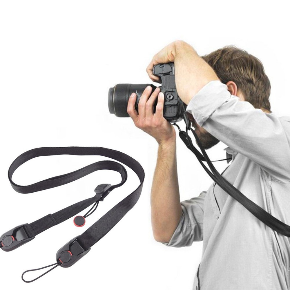 Verstellbare Schultergurt Halterung mit Schnellverschluss für GoPro / Digital DSLR / SLR Kameras (30-45cm) - Schwarz