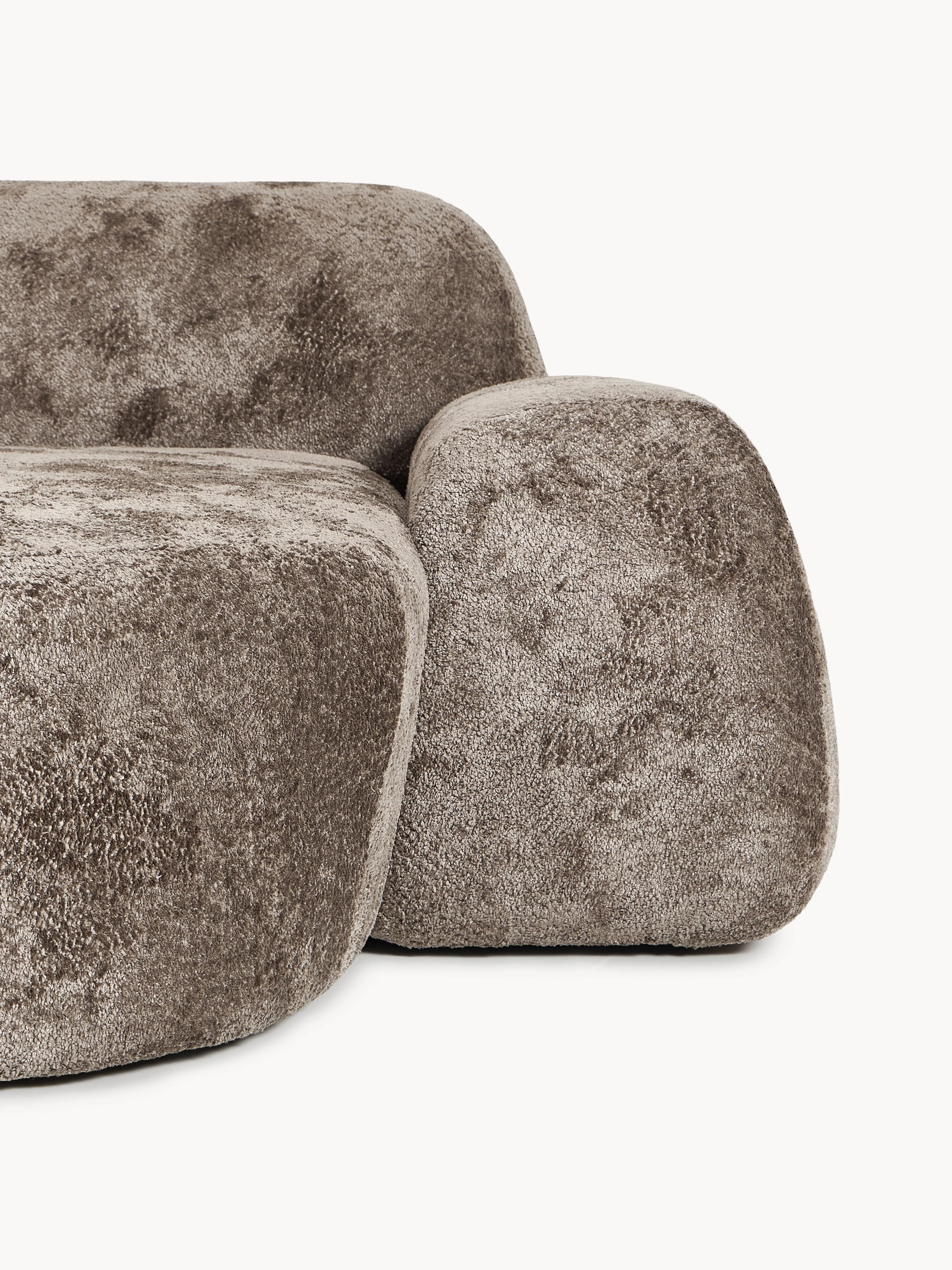 Modulaire teddy-bouclé hoekbank Wolke (4-zits)
