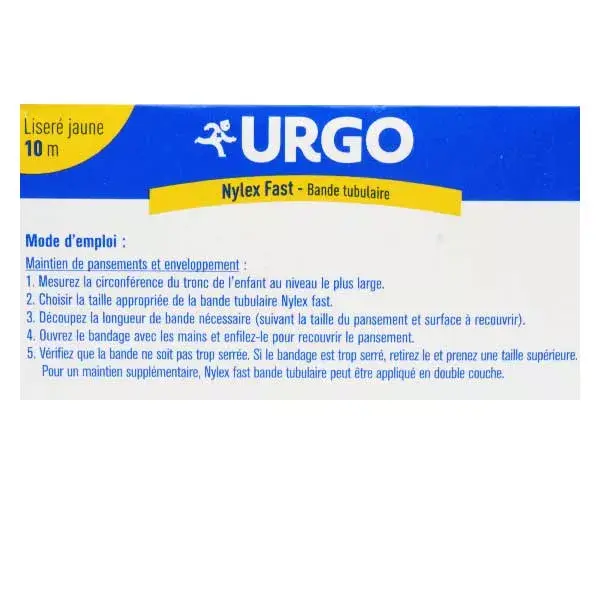 Urgo Soins Infirmiers Nylex Fast Bande Tubulaire Jaune 10,75cm x 10m