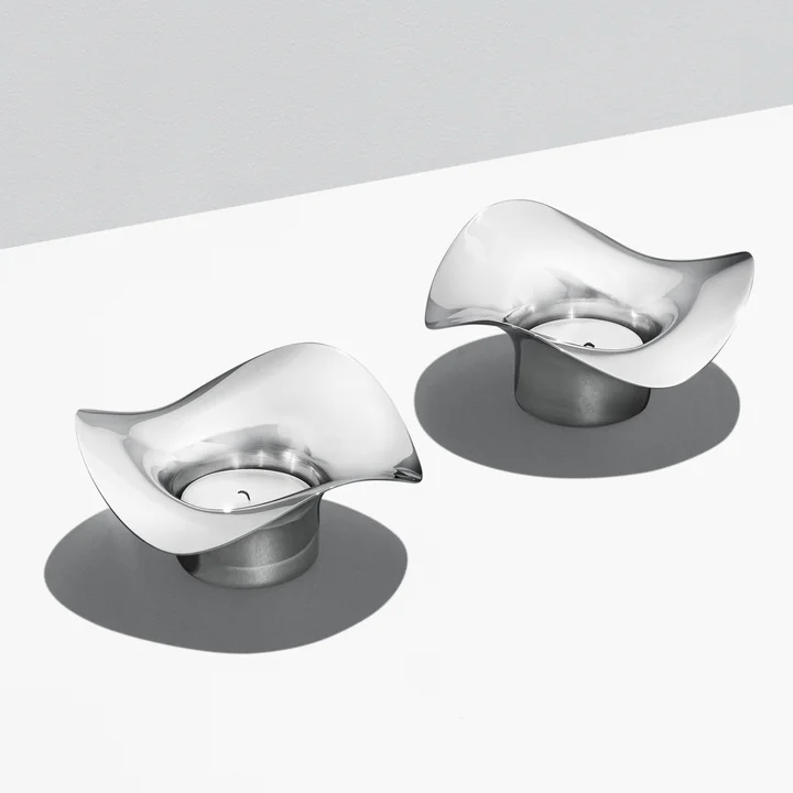 Georg Jensen - Cobra Teelichthalter, gold (2er-Set)