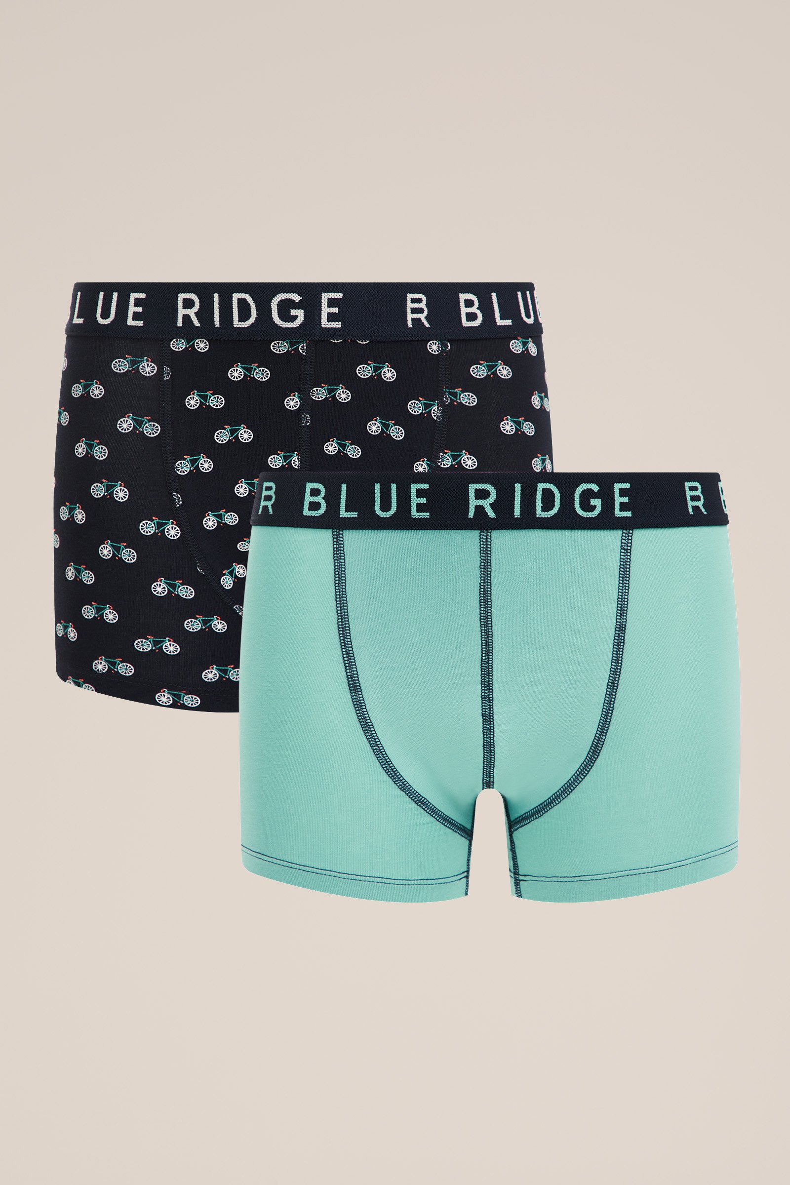 Jongens boxershorts, 2-pack Blue Ridge Lichtblauw