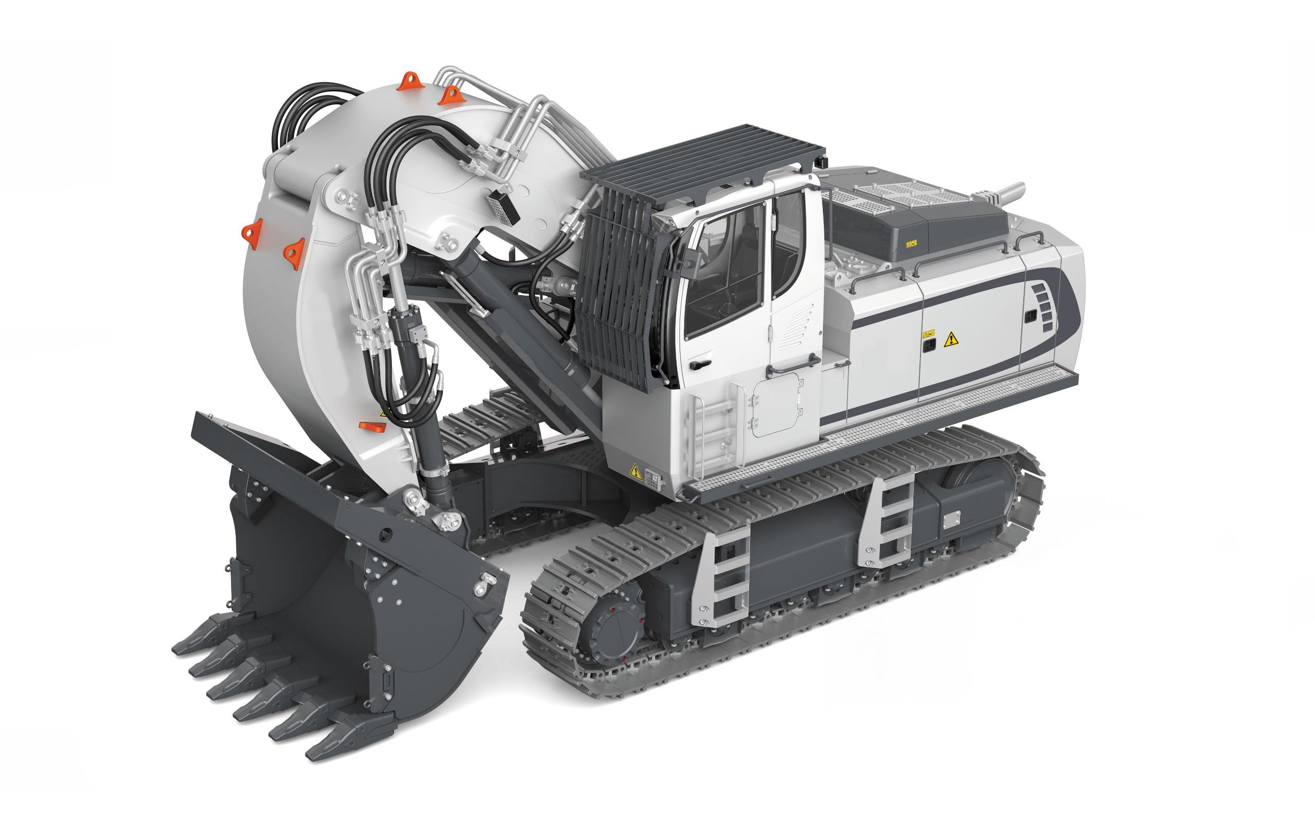 Steinbruchbagger 970-200 SME, Weiss, 1:13.5, RTR<br>Hydraulischer Steinbruch Kettenbagger im Massstab 1:13.5