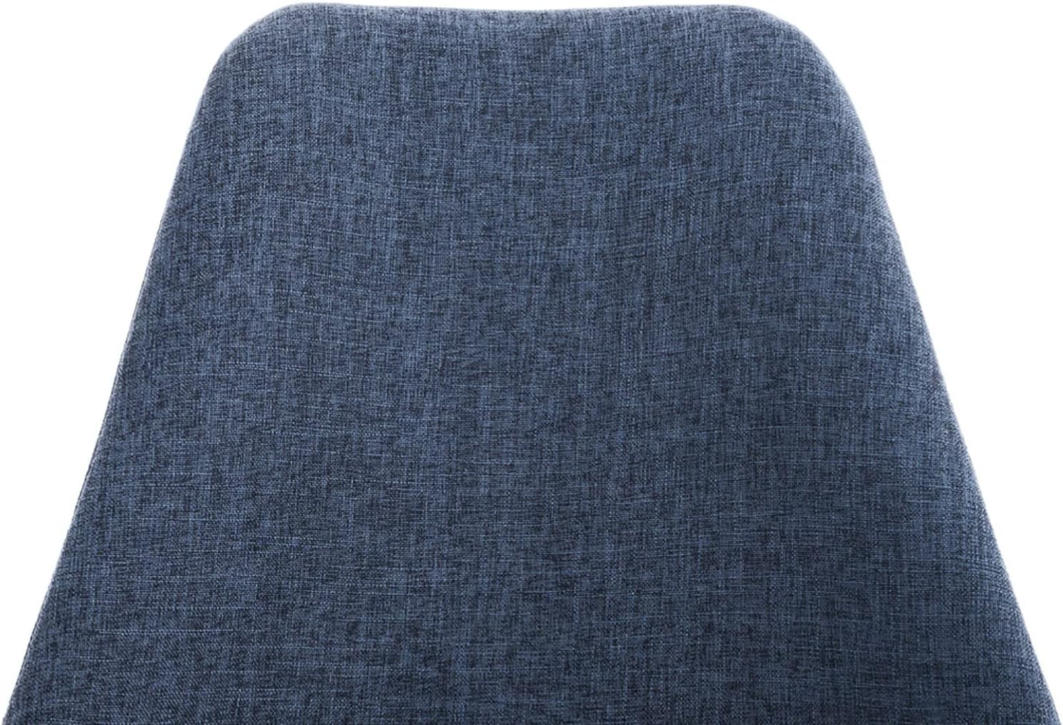 CLP 4er Set Stühle Pegleg Stoff Square I Eckige Holzbeine Aus Buchenholz I Gepolsterter Schalensitz, Farbe:blau, Gestell Farbe:weiß