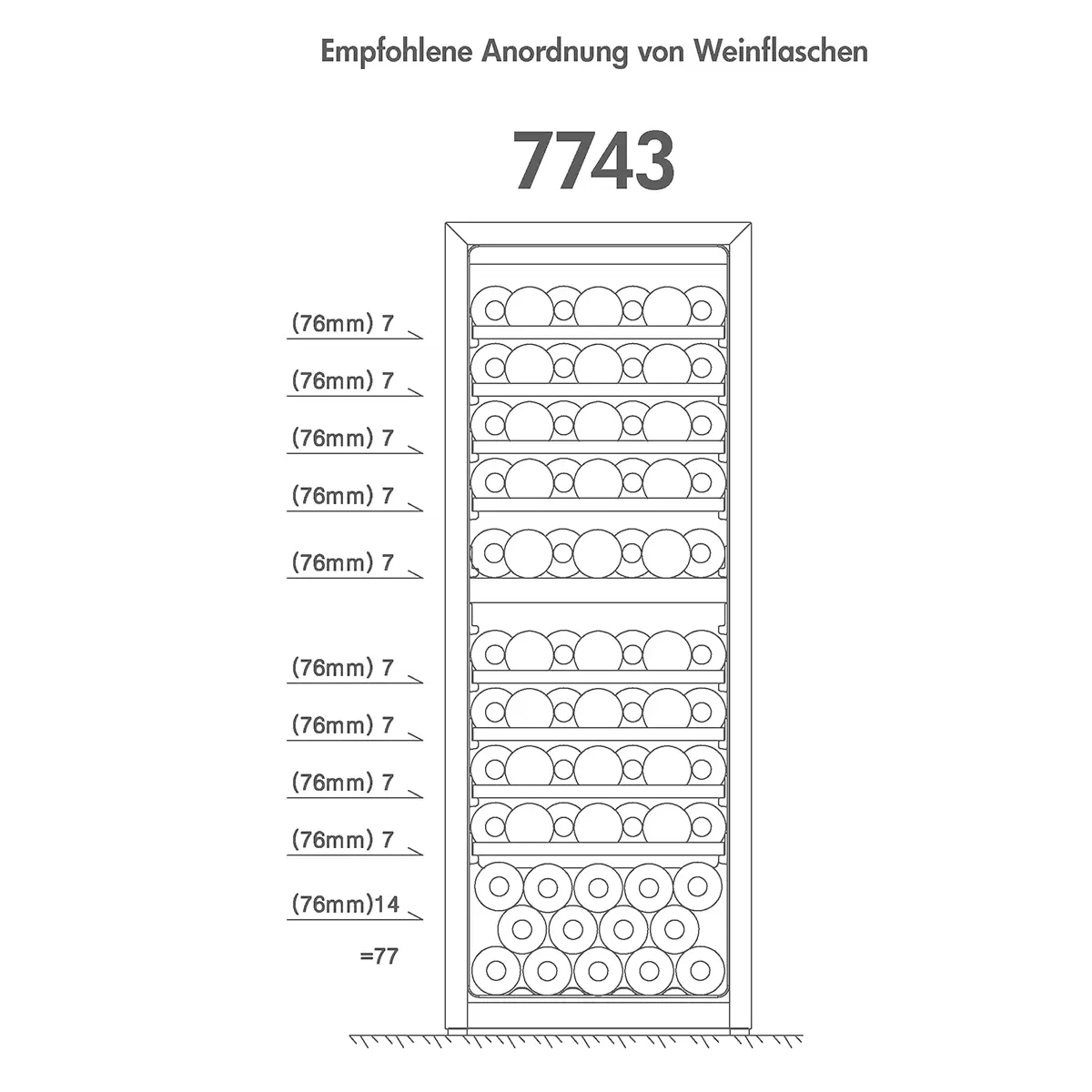 Weinklimaschrank 191 L mit Schwarz