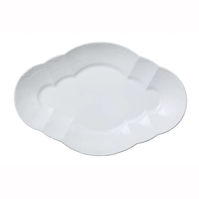 Royal Copenhagen  Hvid Elements fad - 38 cm.